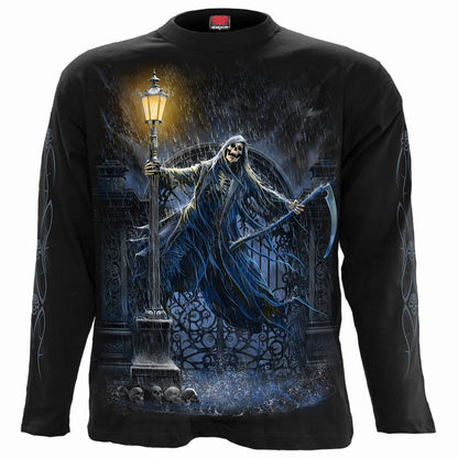 Black - Front - Spiral Direct Unisex Adult Reaping In The Rain Long-Sleeved T-Shirt