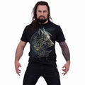 Black - Side - Spiral Direct Unisex Adult Celtic Wolf T-Shirt