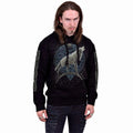 Black - Side - Spiral Direct Unisex Adult Celtic Wolf Hoodie