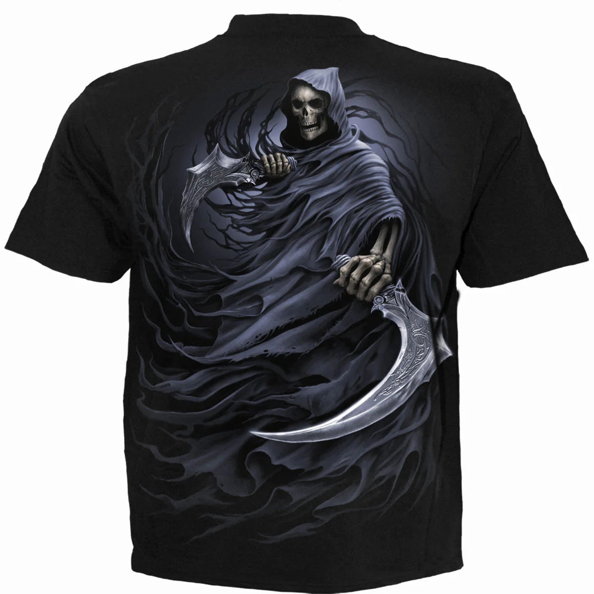 Black - Back - Spiral Direct Unisex Adult Double Death T-Shirt