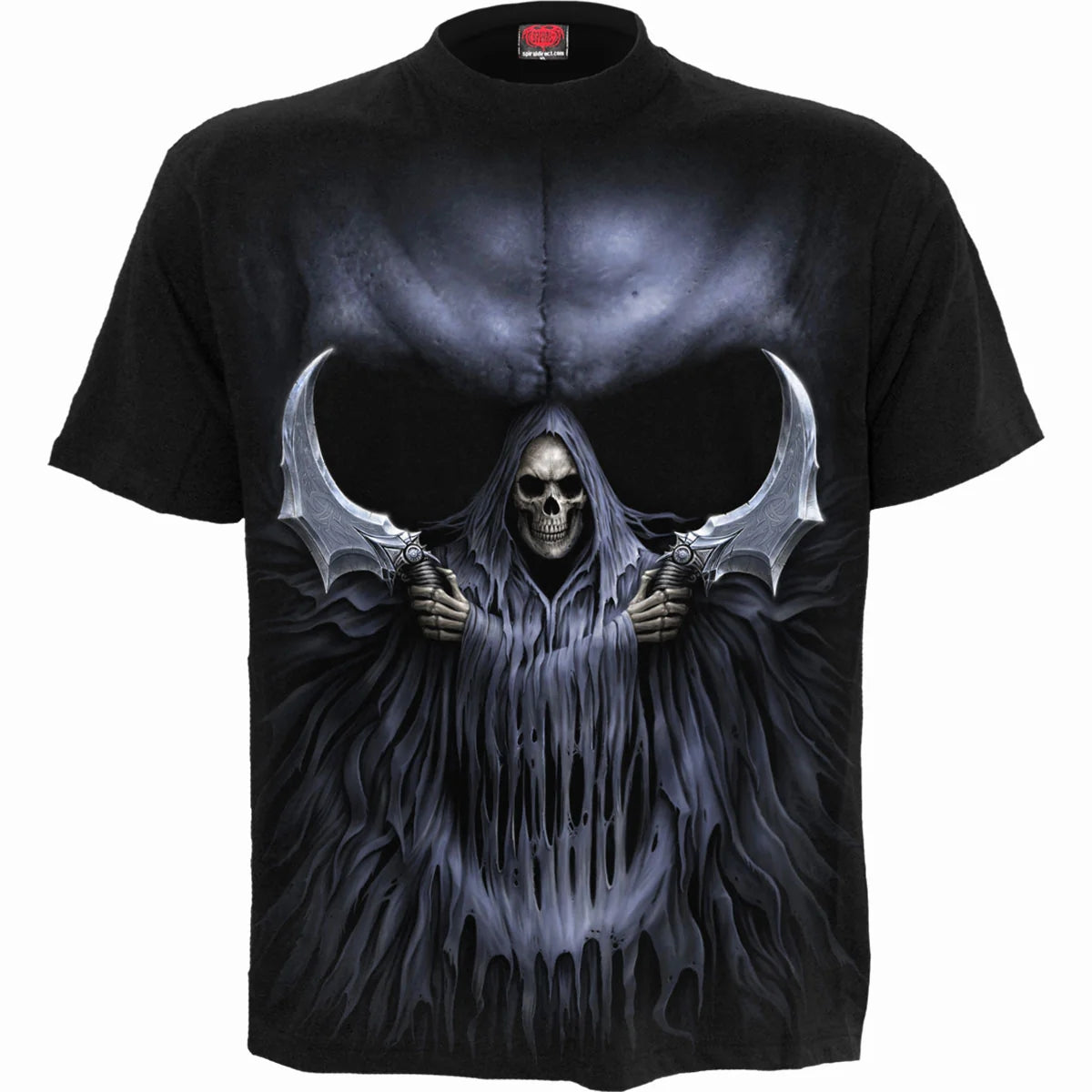 Black - Front - Spiral Direct Unisex Adult Double Death T-Shirt