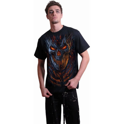 Black - Side - Spiral Direct Unisex Adult Oblivion T-Shirt