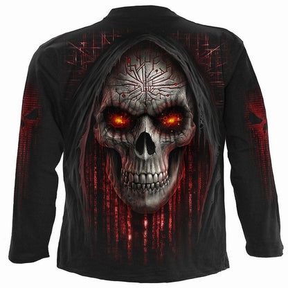 Black - Back - Spiral Direct Unisex Adult Cyber Death Long-Sleeved T-Shirt