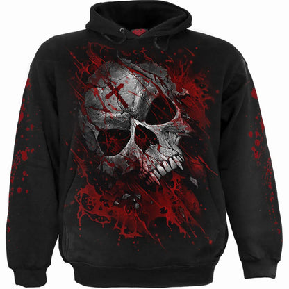 Black - Front - Spiral Direct Unisex Adult Pure Blood Hoodie