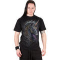 Black - Side - Spiral Direct Unisex Adult Celtic Unicorn T-Shirt
