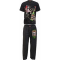 Black - Front - Spiral Direct Unisex Adult Triple 6 Pyjama Set (Pack of 4)