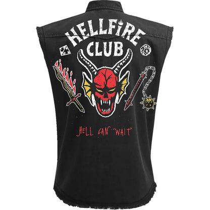 Black - Back - Spiral Direct Unisex Adult Hell Fire Club Stranger Things Shirt