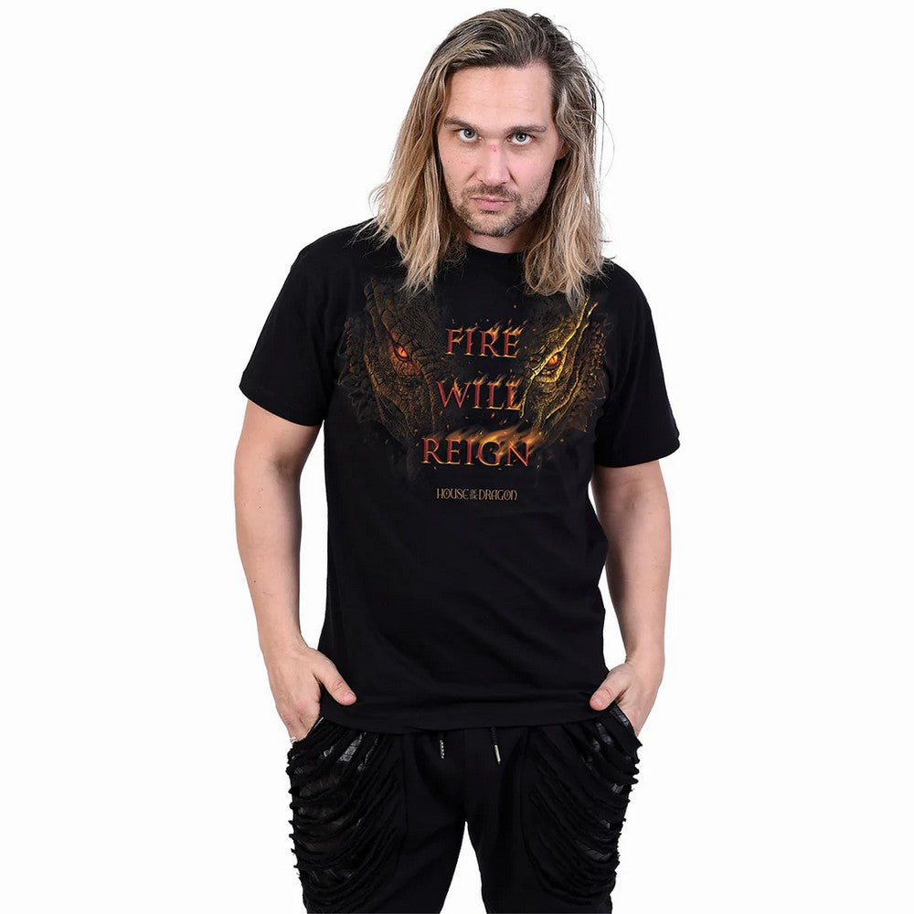 Black - Back - Spiral Direct Unisex Adult Fire Will Reign House Of The Dragon T-Shirt