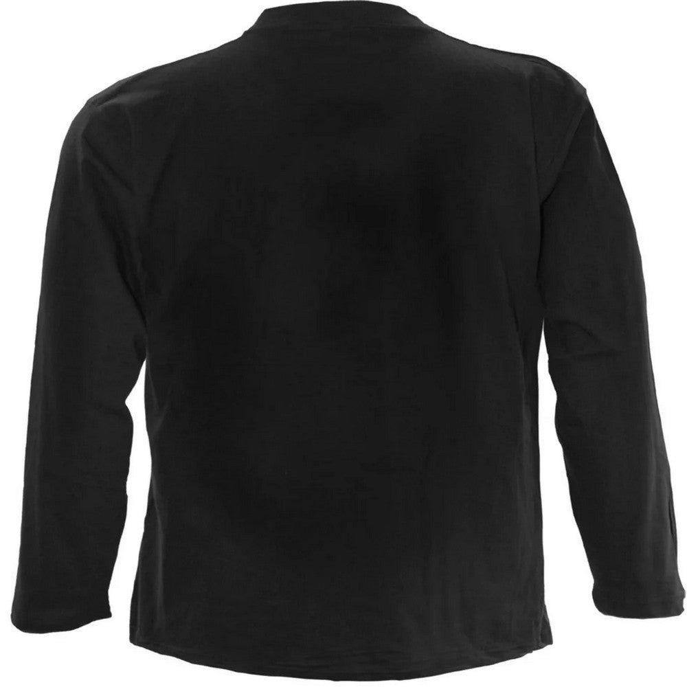 Black - Back - Spiral Direct Unisex Adult Plain Long-Sleeved T-Shirt