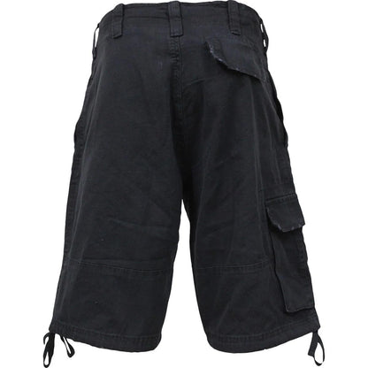 Black - Back - Spiral Direct Unisex Adult Metal Streetwear Vintage Cargo Shorts