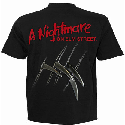 Black - Back - Spiral Direct Unisex Adult Freddy Claws Nightmare On Elm Street T-Shirt