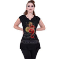 Black - Back - Spiral Direct Womens-Ladies Shenlong Mini Dress