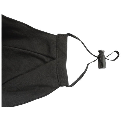 Black - Side - Spiral Direct Urban Fashion Cotton Adjustable Face Mask