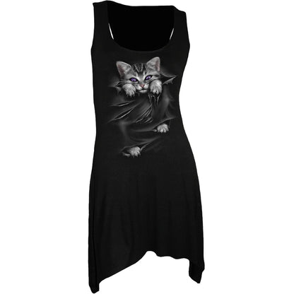 Black - Front - Spiral Direct Womens-Ladies Bright Eyes Camisole Dress