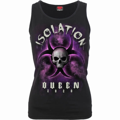 Black - Front - Spiral Direct Womens-Ladies Isolation Queen Sleeveless Tank Top