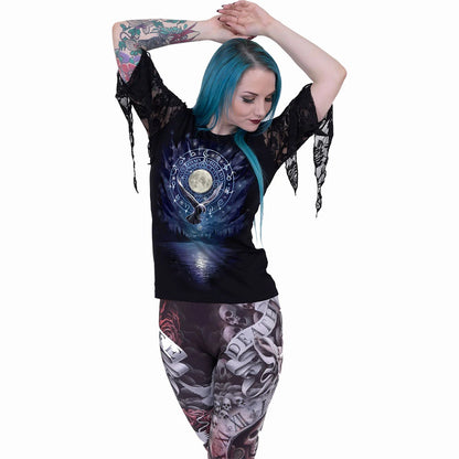 Black - Back - Spiral Direct Womens-Ladies Witchcraft Long-Sleeved Top