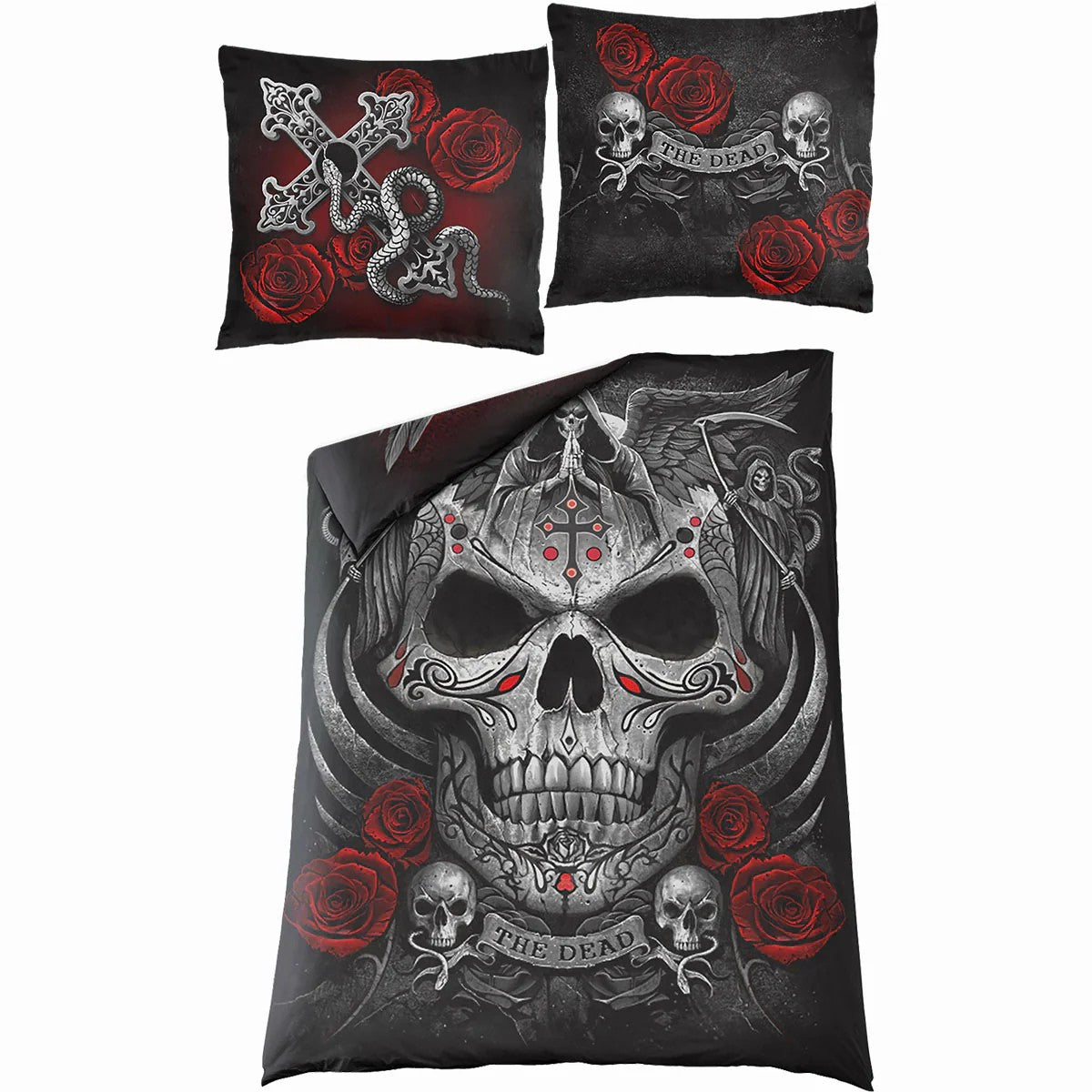 Black - Back - Spiral Direct The Dead Duvet Cover Set