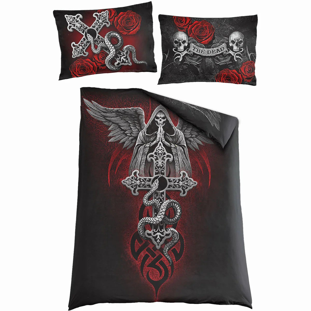 Black - Front - Spiral Direct The Dead Duvet Cover Set