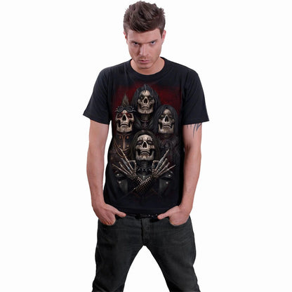 Black - Side - Spiral Direct Unisex Adult Faces Of Goth Short-Sleeved T-Shirt