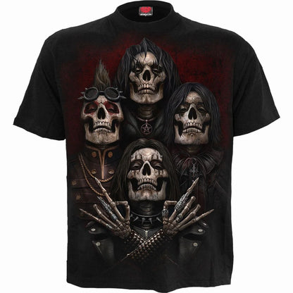 Black - Front - Spiral Direct Unisex Adult Faces Of Goth Short-Sleeved T-Shirt