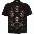 Black - Front - Spiral Direct Unisex Adult Faces Of Goth Short-Sleeved T-Shirt