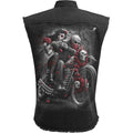 Black - Back - Spiral Direct Unisex Adult Dotd Bikers Stone Wash Sleeveless Shirt