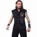 Black - Side - Spiral Direct Unisex Adult Dotd Bikers Stone Wash Sleeveless Shirt