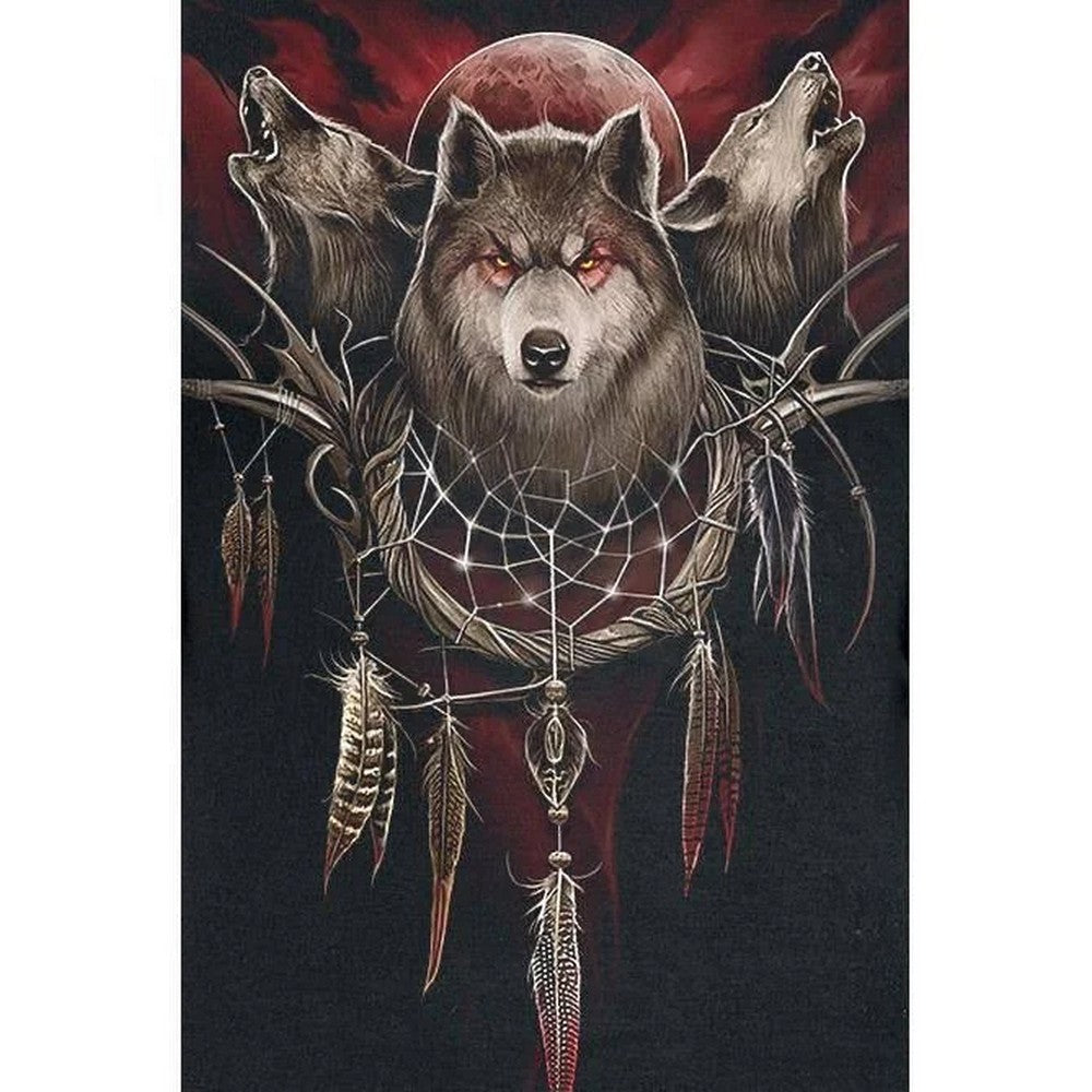 Black - Back - Spiral Direct Womens-Ladies Cry Of The Wolf Batwing Sleeve Top
