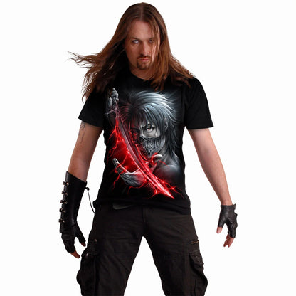 Black - Side - Spiral Direct Unisex Adult Aku No Short-Sleeved T-Shirt