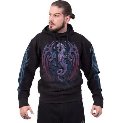 Black - Side - Spiral Direct Unisex Adult Dragon Borne Hoodie