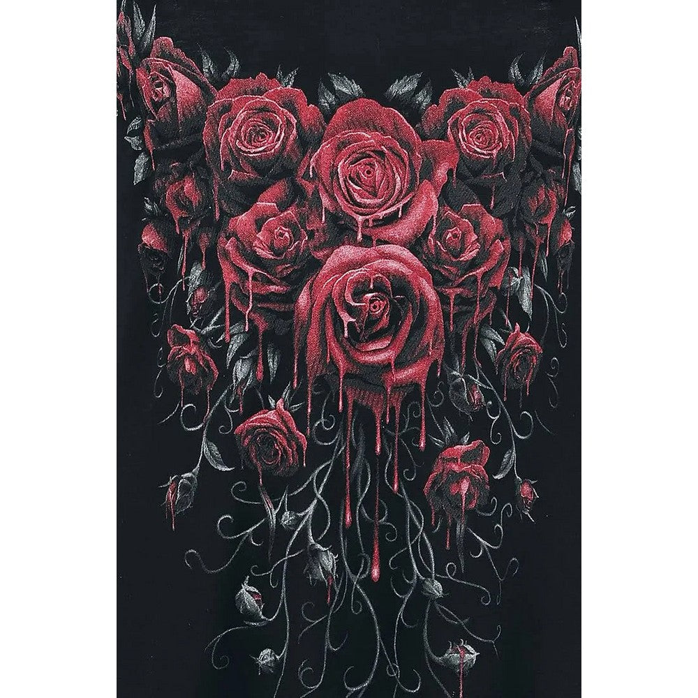 Black - Side - Spiral Direct Womens-Ladies Blood Rose Camisole Dress