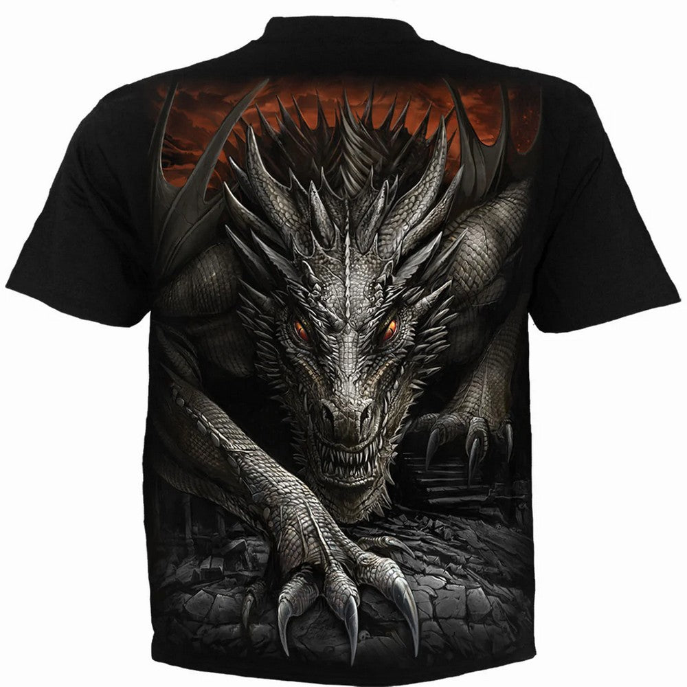 Black - Back - Spiral Direct Childrens-Kids Majestic Draco Short-Sleeved T-Shirt