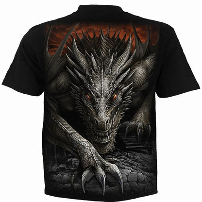 Black - Back - Spiral Direct Childrens-Kids Majestic Draco Short-Sleeved T-Shirt