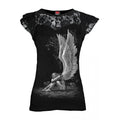 Black - Front - Spiral Direct Womens-Ladies Enslaved Angel Short-Sleeved T-Shirt