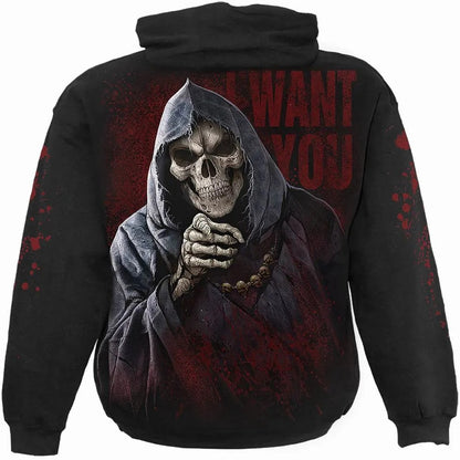 Black - Back - Spiral Direct Unisex Adult War Kills Hoodie