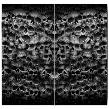 Black-Grey - Back - Spiral Direct Twisted Skulls Snood