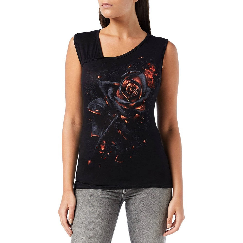 Black - Lifestyle - Spiral Direct Womens-Ladies Burnt Rose Sleeveless Top