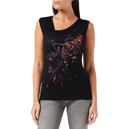 Black - Lifestyle - Spiral Direct Womens-Ladies Burnt Rose Sleeveless Top