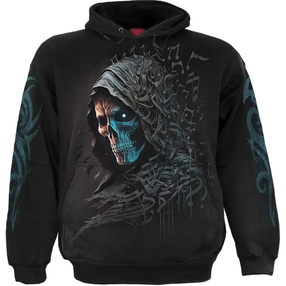 Black - Front - Spiral Direct Unisex Adult Midnight Blues Hoodie