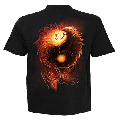 Black - Back - Spiral Direct Unisex Adult Phoenix Arisen T-Shirt