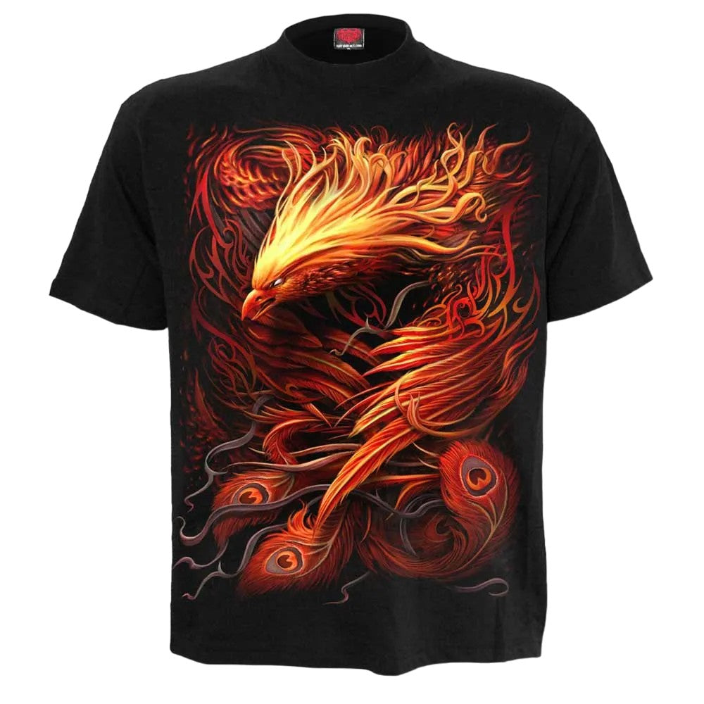 Black - Front - Spiral Direct Unisex Adult Phoenix Arisen T-Shirt