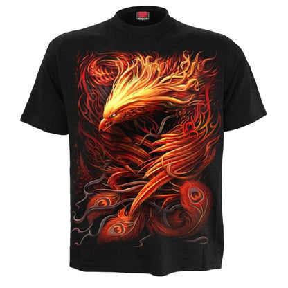 Black - Front - Spiral Direct Unisex Adult Phoenix Arisen T-Shirt