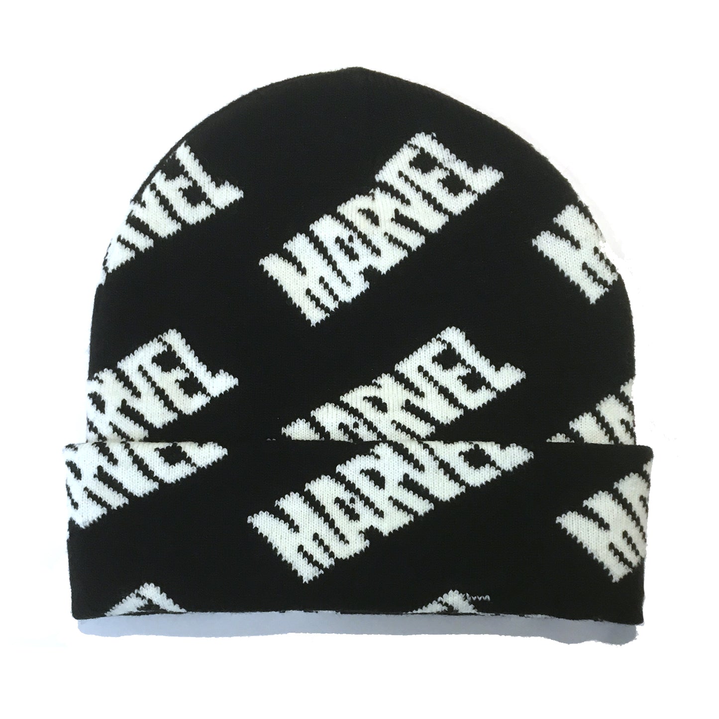 Black - Front - Marvel Repeat Print Beanie