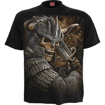 Black - Front - Spiral Direct Unisex Adult Viking Warrior T-Shirt