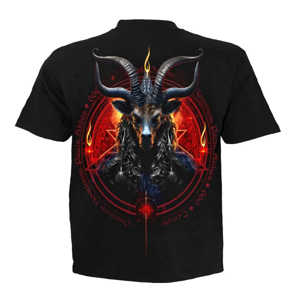 Black - Back - Spiral Direct Unisex Adult Baphomet T-Shirt