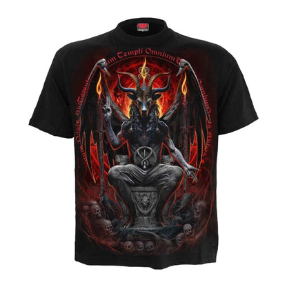 Black - Front - Spiral Direct Unisex Adult Baphomet T-Shirt