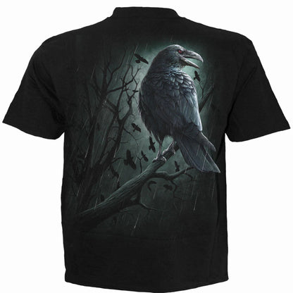 Black - Back - Spiral Direct Childrens-Kids Shadow Raven T-Shirt