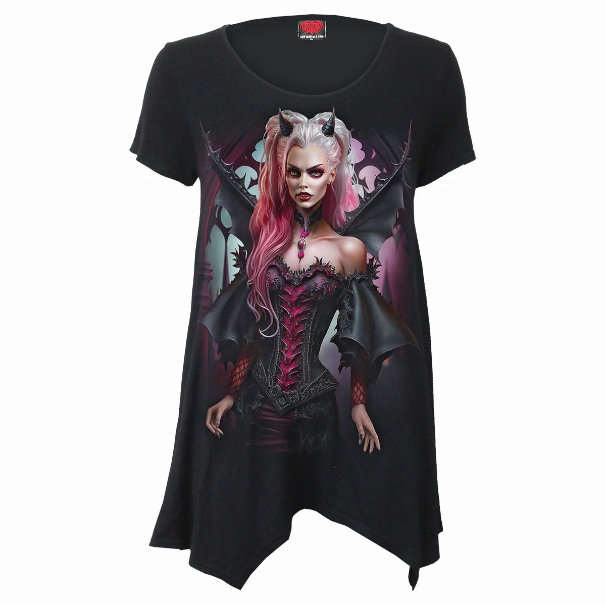 Black - Front - Spiral Direct Womens-Ladies The Antibarb Tunic