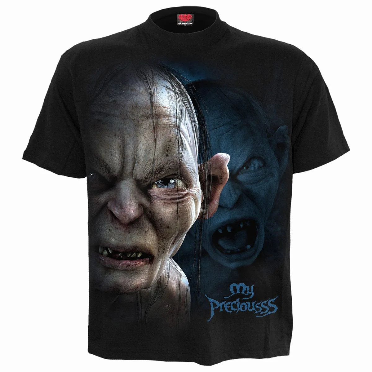 Black - Front - Spiral Direct Unisex Adult Gollum The Lord Of The Rings T-Shirt