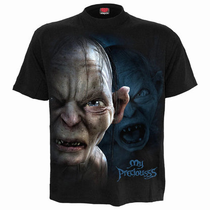 Black - Front - Spiral Direct Unisex Adult Gollum The Lord Of The Rings T-Shirt